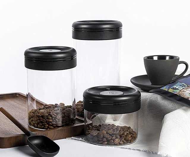 Medium Glass Canister 800ml: Black