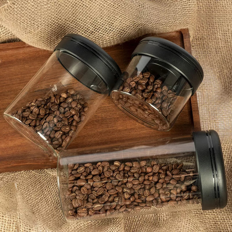 Medium Glass Canister 800ml: Black